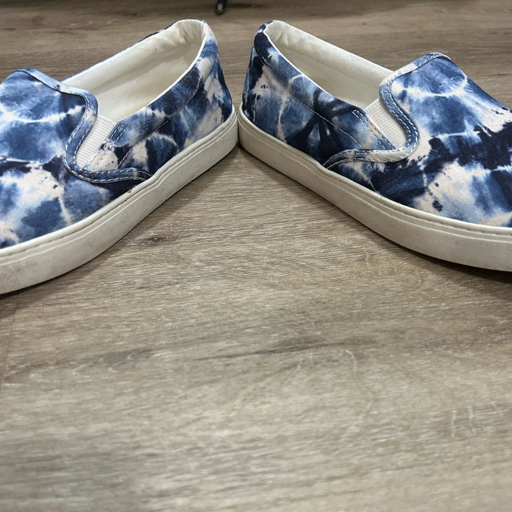 Blue Tie-Dye Slip-On Sneakers - Picture 6 of 6